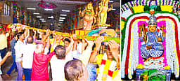 குடியாத்தம் கெங்கையம்மன் கோயிலில் பால்கம்பம் நடும் விழா