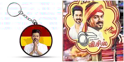 கட்சி விளம்பரங்களுடன் விற்பனையை சூடேற்றும் தவெக! விசில் சப்தம் கேட்கிறதா?