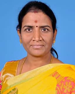 கே.வி. குப்பம் தொகுதி திமுக வேட்பாளா் ஆா். ராஜேஸ்வரி