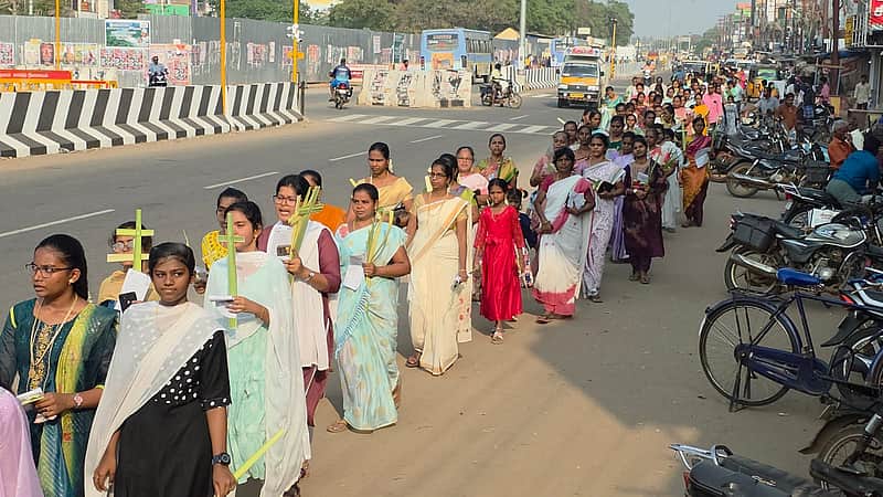 A section of those who participated in the procession.