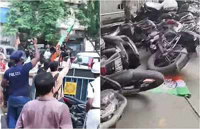 தேர்தல் ஆணையத்திற்கு வெளியே திரிணமூல் - பாஜக தொண்டர்கள் மோதல்!