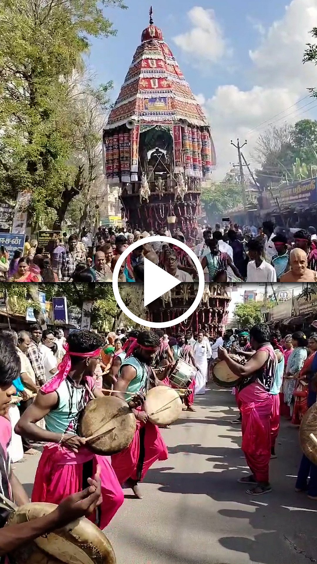 திரு இந்தளூர் பரிமள ரங்கநாதர் கோயில் பங்குனி உத்திரம்! தேர் இழுத்த பக்தர்கள்!