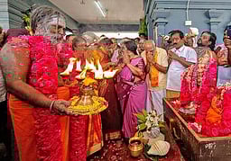 கருங்குழி ராகவேந்திரா பிருந்தாவனத்தில் சத்ய நாராயணா பூஜை