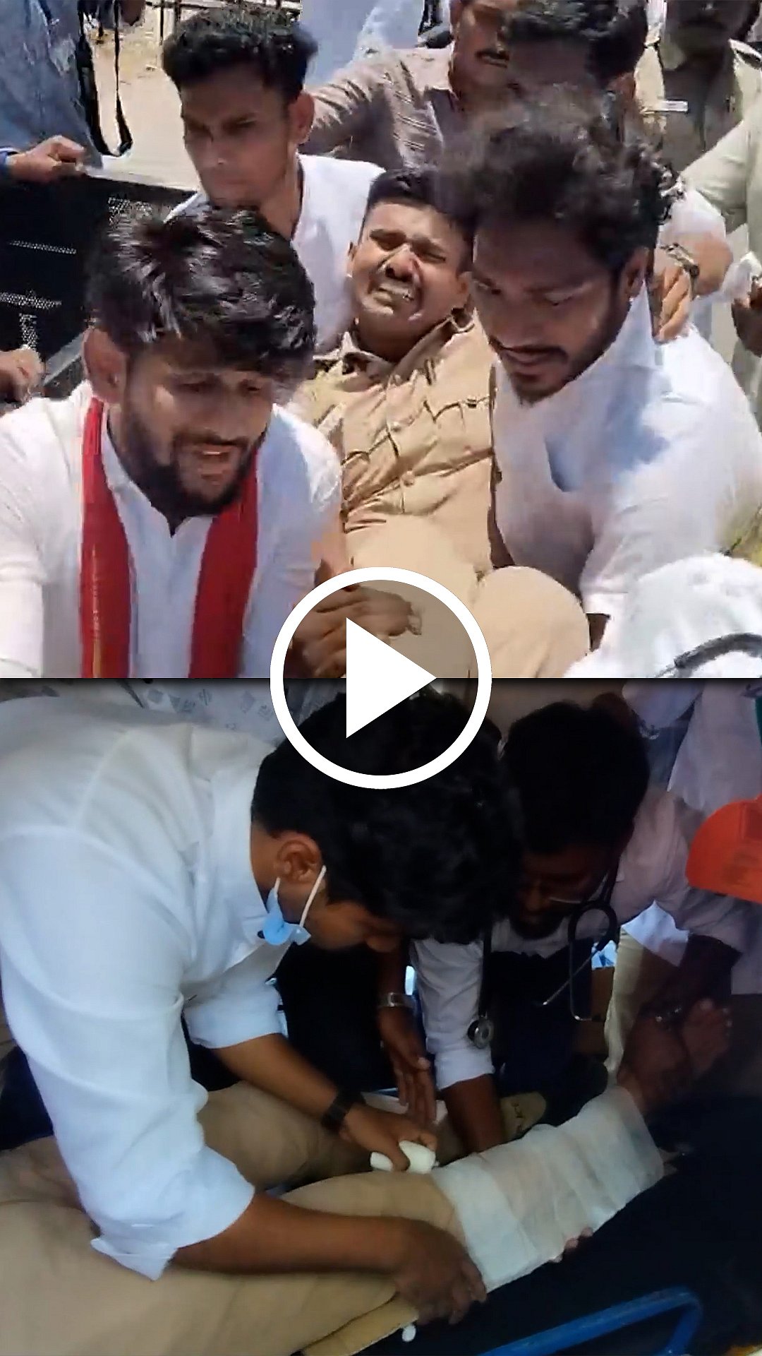 ஆதவ் அர்ஜுனாவின் கார் ஏறி காவலரின் கால் முறிவு! | TVK | Trichy