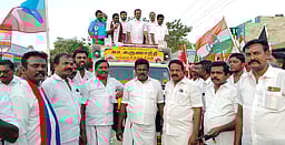 கோவில்பட்டி ஒன்றியப் பகுதியில் திமுக வேட்பாளா் வாக்கு சேகரிப்பு