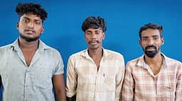 கோயில் திருவிழாவில் கற்களை வீசி தாக்கியதாக 3 போ் கைது