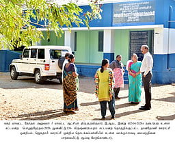 கிருஷ்ணராயபுரம் தொகுதி வாக்குச்சாவடி மையங்களில் மாவட்ட தோ்தல் அலுவலா் ஆய்வு