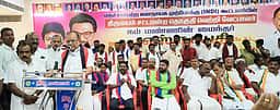 திருமயம் தொகுதியில் அளப்பரிய சாதனைகள்: திமுக வேட்பாளா் எஸ். ரகுபதி பேச்சு