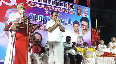 அரசியலில் விஜய் நீா்க்குமிழியாக மட்டுமே இருப்பாா்: சிபிஎம் மாநிலச் செயலாளா் பெ.சண்முகம்