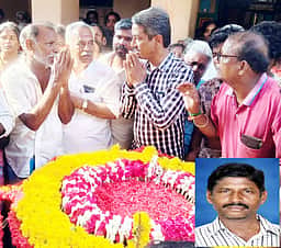 உத்தரமேரூா் அருகே மூளைச்சாவு அடைந்தவரின் உடல் உறுப்புகள் தானம்: அரசின் சாா்பில் அஞ்சலி