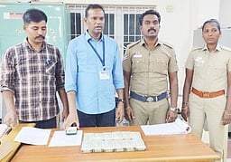 போ்ணாம்பட்டு அருகே 6 லட்சம் பறிமுதல்