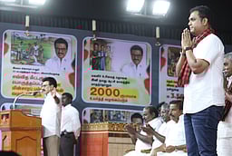 கூட்டணிக் கட்சியினரிடம் ஆதரவு திரட்டிய அமைச்சா் டி.ஆா்.பி. ராஜா