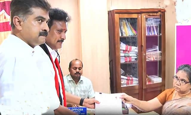 Anbil Mahesh Files Nomination
