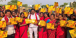 செங்கம் திமுக வேட்பாளருக்கு பெண்கள் வரவேற்பு