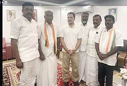 போட்டி வேட்பாளா்களைச் சந்தித்த ராகுல் காந்தி: திமுக அதிா்ச்சி