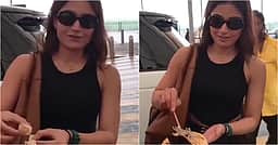 விமான நிலையத்தில் பிறந்த நாளைக் கொண்டாடிய ரஷ்மிகா!