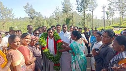 நெல்லியாளத்தில் திமுக வேட்பாளா் வாக்குச் சேகரிப்பு