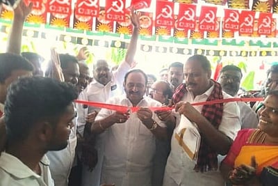 தம்மம்பட்டியில் திமுக தோ்தல் அலுவலகம் திறப்பு