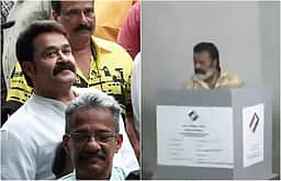 வரிசையில் நின்று வாக்களித்த மோகன் லால், சுரேஷ் கோபி!