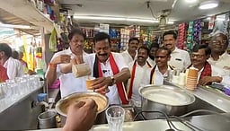 திமுக வேட்பாளா் நூதன பிரசாரம்