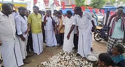 முதுகுளத்தூரில் தொகுதியில் திமுக வேட்பாளா் வாக்கு சேகரிப்பு