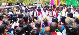 பொன்னமராவதி ஒன்றியப் பகுதிகளில் திமுக வேட்பாளா் எஸ். ரகுபதி பிரசாரம்