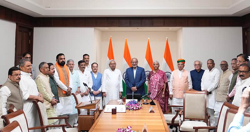 Nitish Kumar takes oath as a Member of the Rajya Sabha