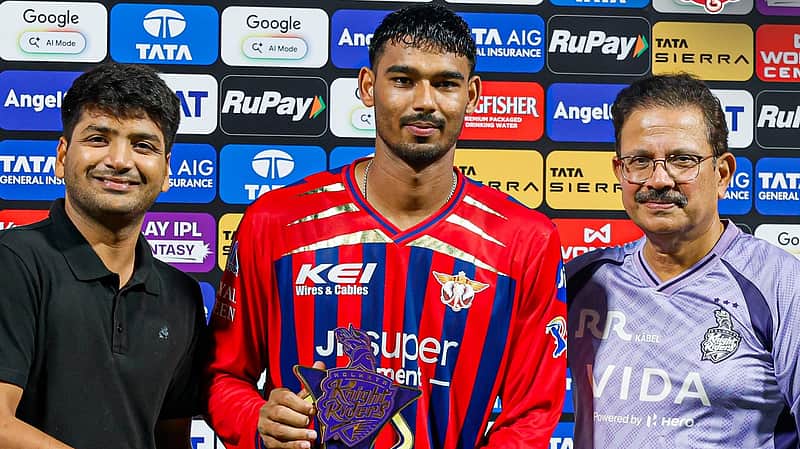 Mukul Chaudhary, winner of the Man of the Match award.