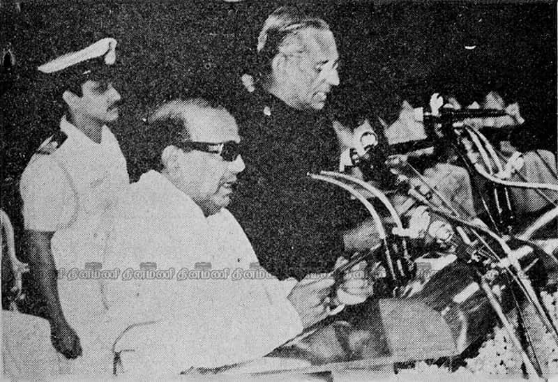 DMK leader M Karunanidhi takes oath as CM