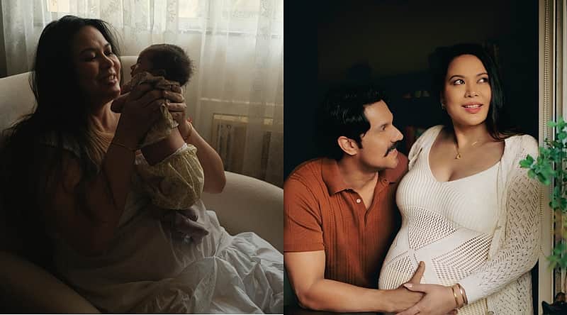 Randeep Hooda with his wife and daughter.