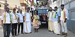 களியக்காவிளை பேரூராட்சியில் 
பாஜக வேட்பாளா் வாக்கு சேகரிப்பு