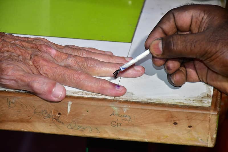 11.04.2026...Vellore...The voting process for the elderly and differently-abled persons began in Vellore on Saturday. Express photo s dinesh