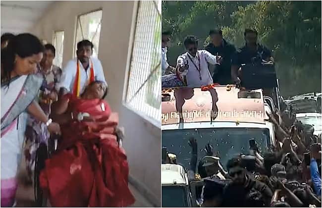 தவெக பிரசாரத்தில் மயங்கிய திருப்பூர் வேட்பாளர்! 7 பெண்கள் மயக்கம்!