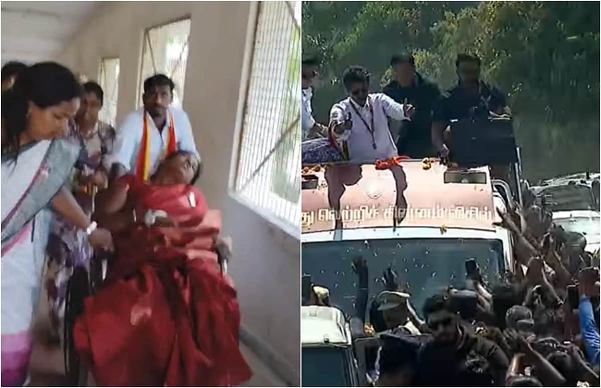 தவெக பிரசாரத்தில் மயங்கிய திருப்பூர் வேட்பாளர்! 7 பெண்கள் மயக்கம்!