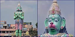 விழுப்புரம் 90 அடி உயர ஆஞ்சனேயருக்கு 5000 லிட்டர் பாலாபிஷேகம்!