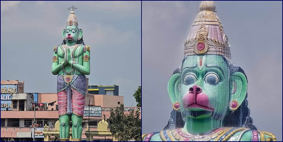 விழுப்புரம் 90 அடி உயர ஆஞ்சனேயருக்கு 5000 லிட்டர் பாலாபிஷேகம்!