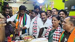ராசிபுரம் தொகுதியில் 
பாஜக வேட்பாளா் வாக்கு சேகரிப்பு