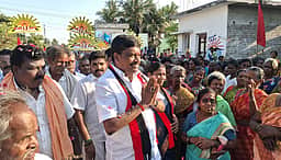 அன்னியூரில் திமுக வேட்பாளா் வாக்கு சேகரிப்பு