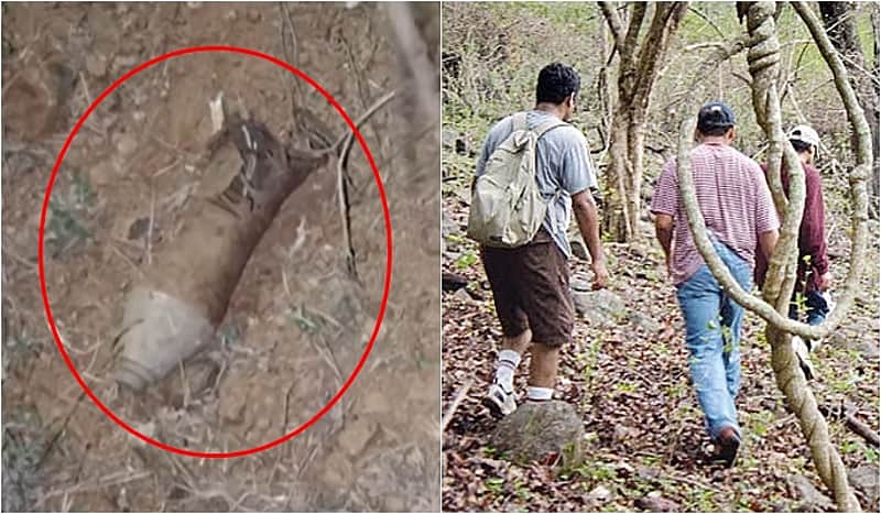வெடித்துச் சிதறிய ராக்கெட் லாஞ்சர்.