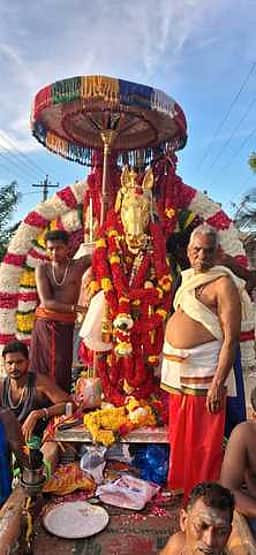 ஆயக்காரன்புலம் கலிதீா்த்த அய்யனாா் கோயிலில் தங்கக் குதிரைத் திருவிழா