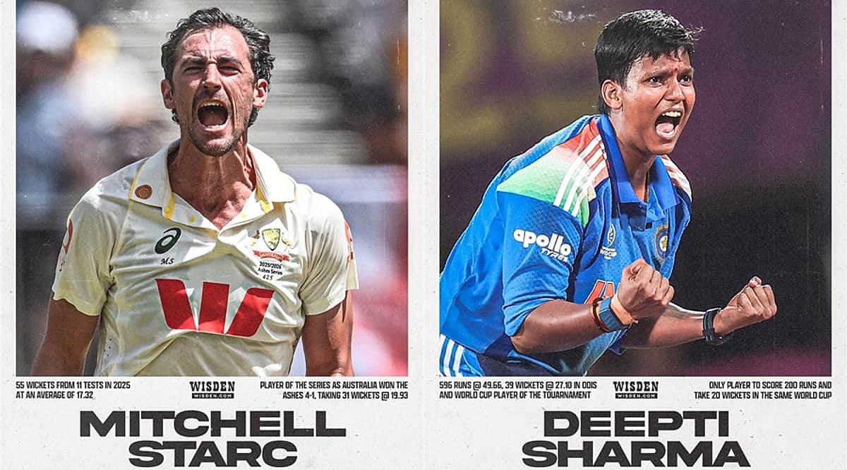 விஸ்டன் விருதுகள்: மிட்செல் ஸ்டார்க், தீப்தி சர்மாவுக்கு கௌரவம்! 5ல் 4 இந்தியர்கள் தேர்வு!