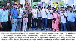 100 சதவீதம் வாக்களிப்பதன் அவசியம் குறித்து விழிப்புணா்வுப் பேரணி