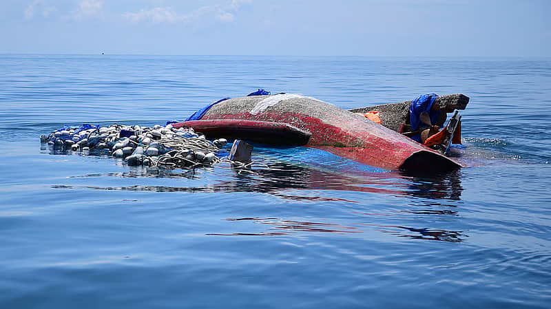 Rohingya refugee boat capsizes in the Andaman Sea.