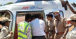 அண்ணாமலை வந்த ஹெலிகாப்டரில் ஆய்வு!