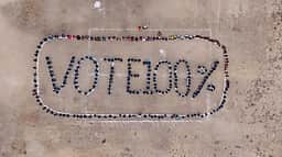 100% வாக்களிப்பை வலியுறுத்தி விழிப்புணா்வு