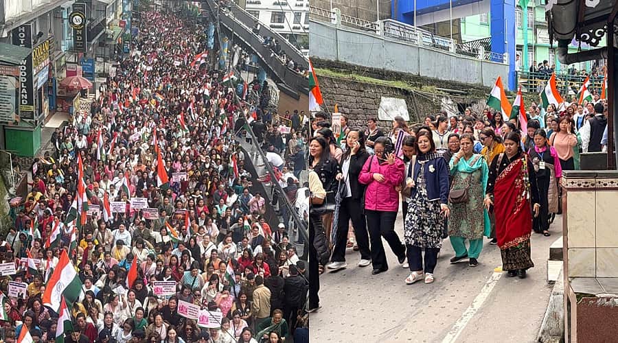 சிக்கிம் மாநிலத்தில் மகளிர் இடஒதுக்கீட்டுக்கு ஆதரவளித்து பேரணி! 25,000 பெண்கள் பங்கேற்பு!