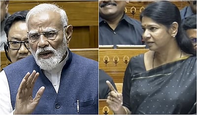 காளியும் கருப்புதான்!! கருப்பு உடையை விமர்சித்த மோடிக்கு கனிமொழி பதில்!