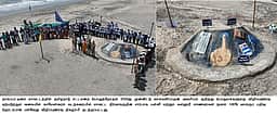 மணல் சிற்பங்கள் மூலம் விழிப்புணா்வு