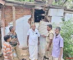 தேநீா்க் கடையில் நுழைந்து பொருள்களைச் சேதப்படுத்திய கரடி