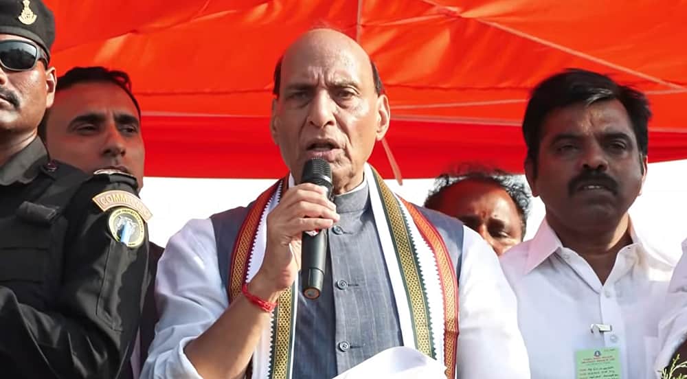 தமிழ்நாட்டில் திமுக ஆட்சி அகற்றப்பட வேண்டும்: மத்திய அமைச்சர் ராஜ்நாத் சிங்